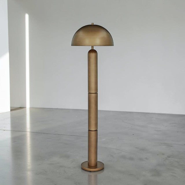 Modern Gold, Dome Floor Lamp with Metal Shade