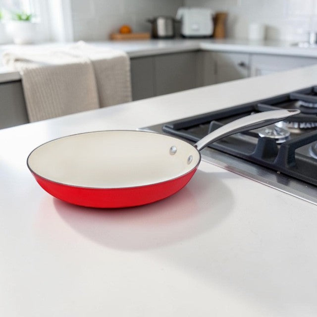 Kitchen Lightweight, Enameled Cast Iron Fry Pan, 11 Inch