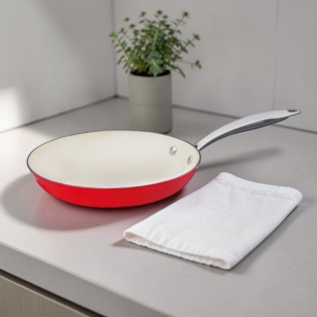 Kitchen Lightweight, Enameled Cast Iron Fry Pan, 11 Inch