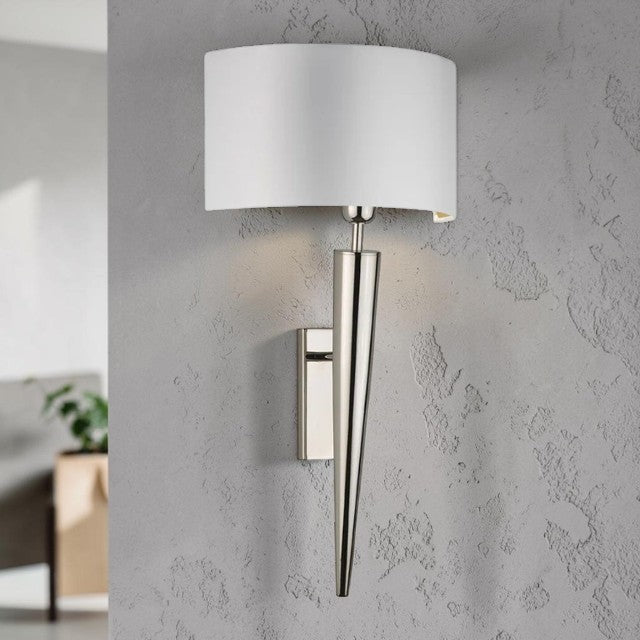 Modern Cone Shade, Wall Light with Fabric Lampshade