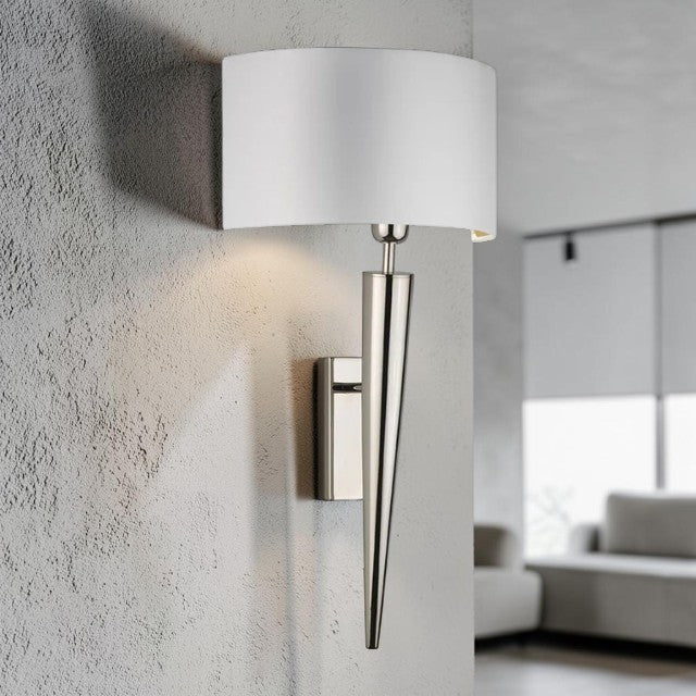 Modern Cone Shade, Wall Light with Fabric Lampshade