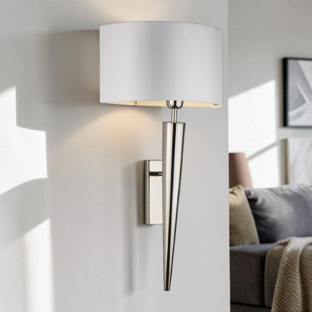 Modern Cone Shade, Wall Light with Fabric Lampshade