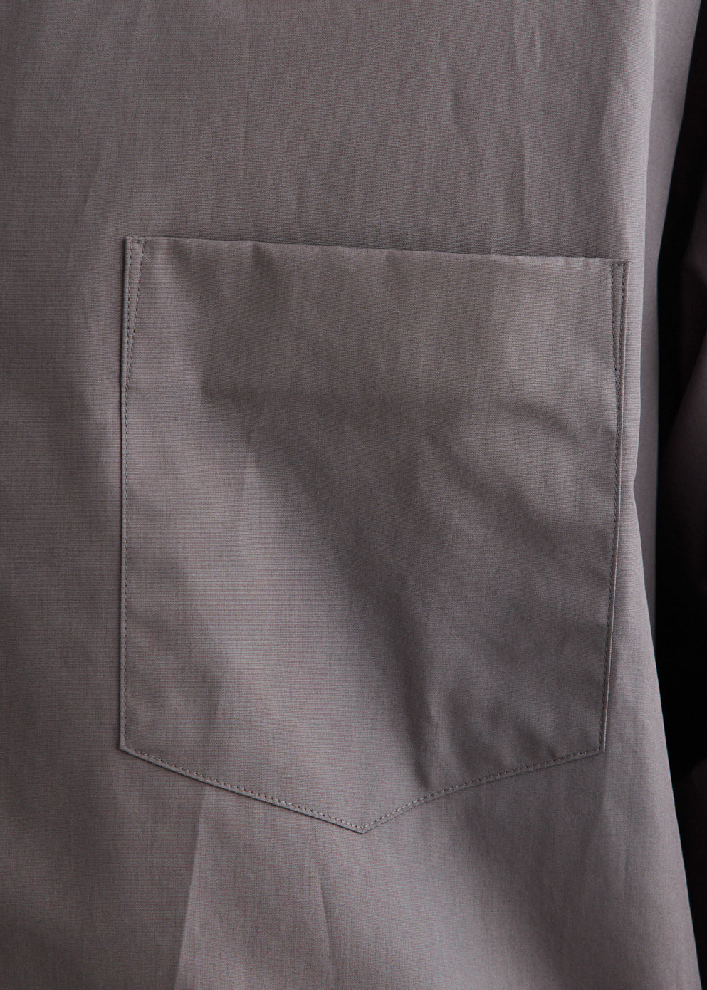 Oversized Cotton Shirt with Band Collar and Dropped Shoulders, Long Sleeves