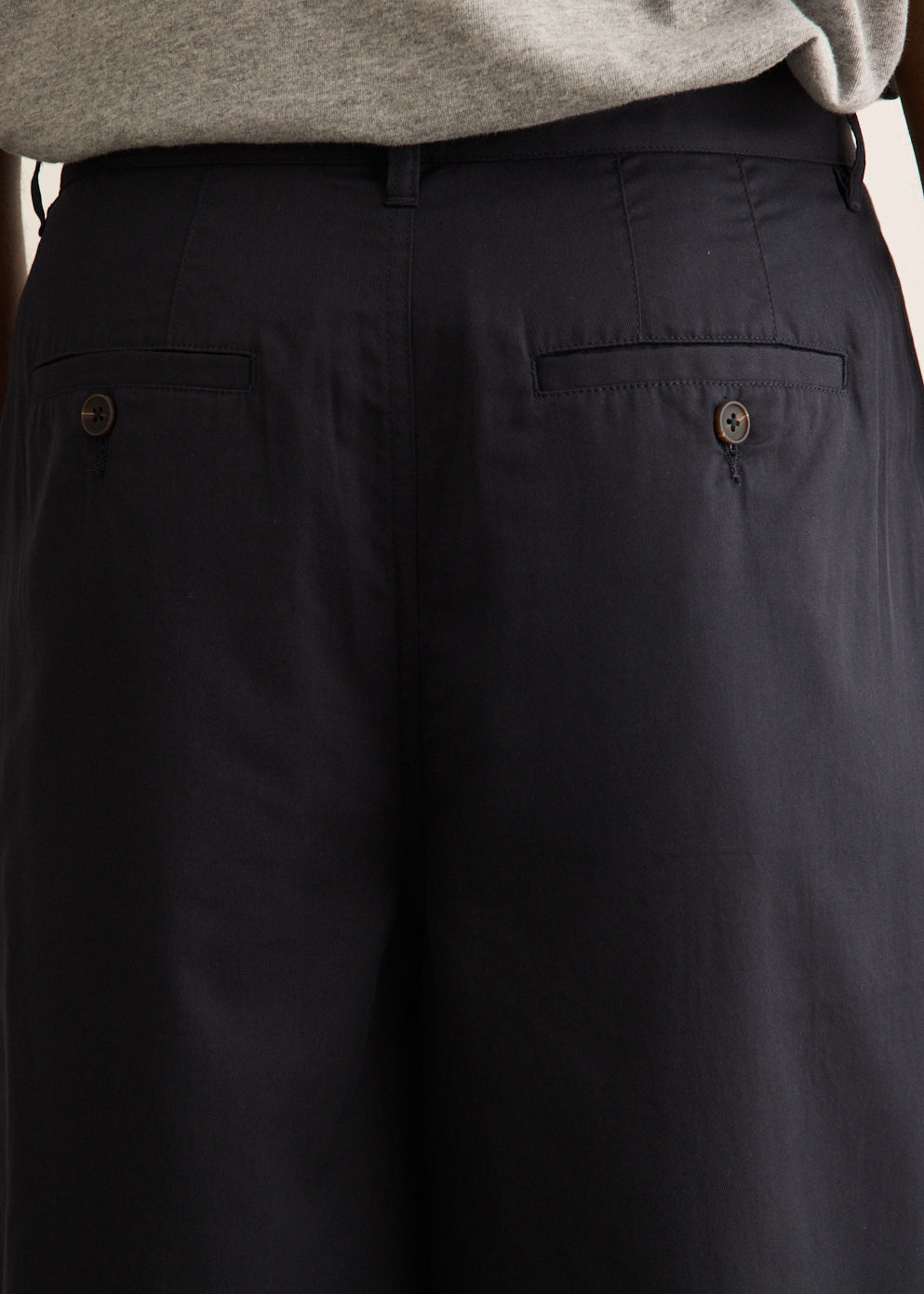Wide Leg Pleated Pants with Cotton-Lyocell Blend and Crinkle Texture