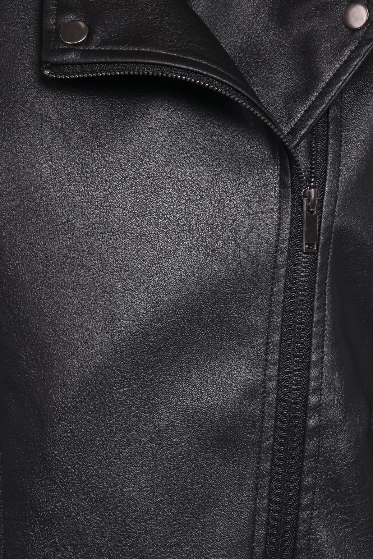 Petal and Pup USA OUTERWEAR Parsons Oversized Faux Leather Moto Jacket - Black