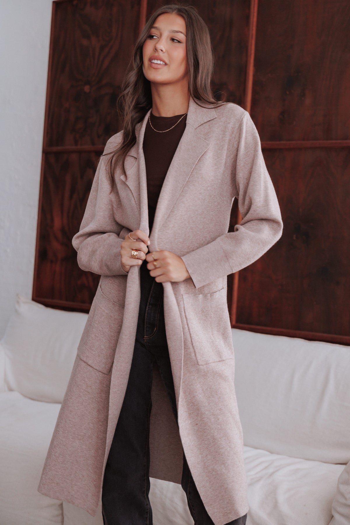 Petal and Pup USA OUTERWEAR Venda Coatigan - Light Brown