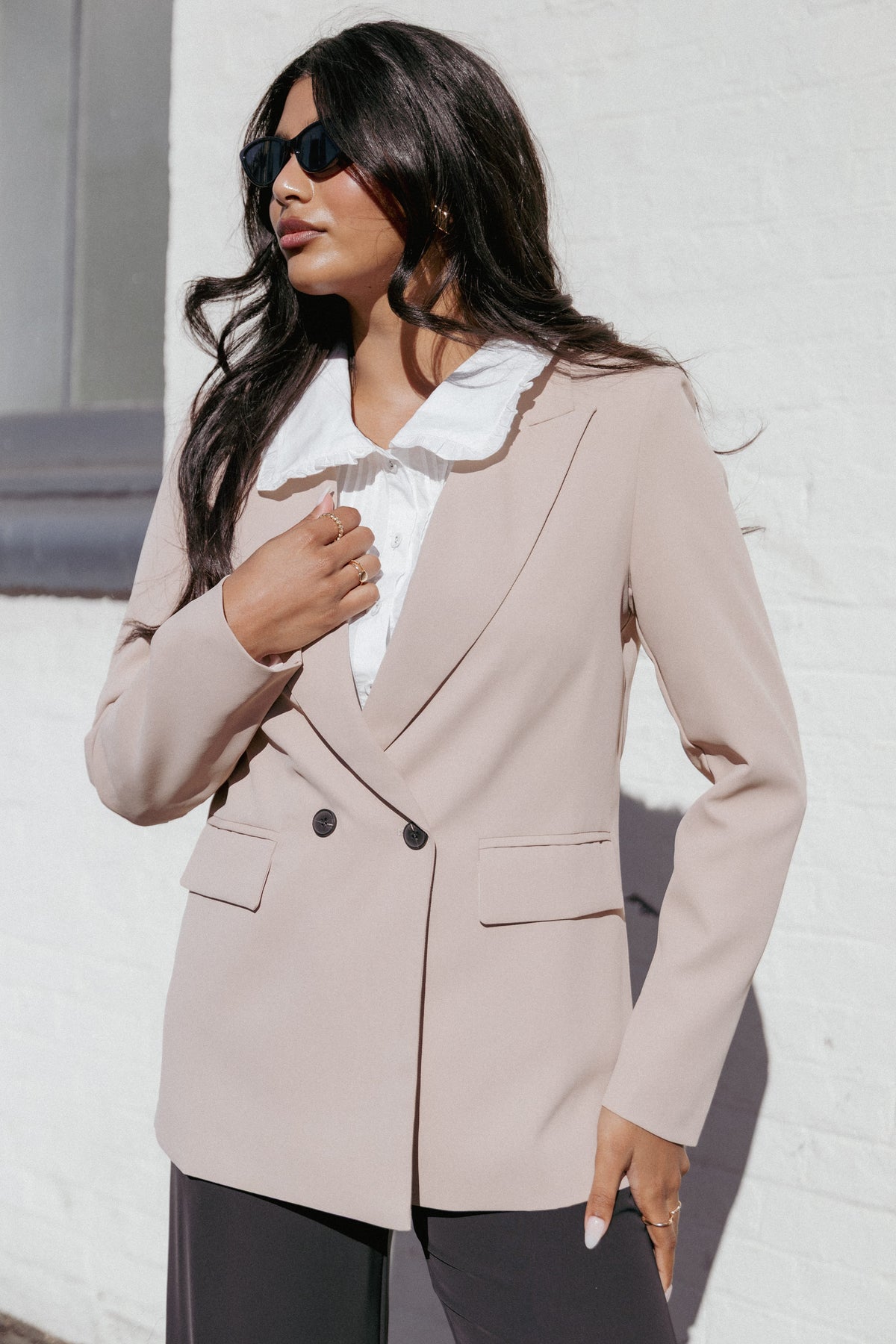 Petal and Pup USA OUTERWEAR Viper Blazer - Beige