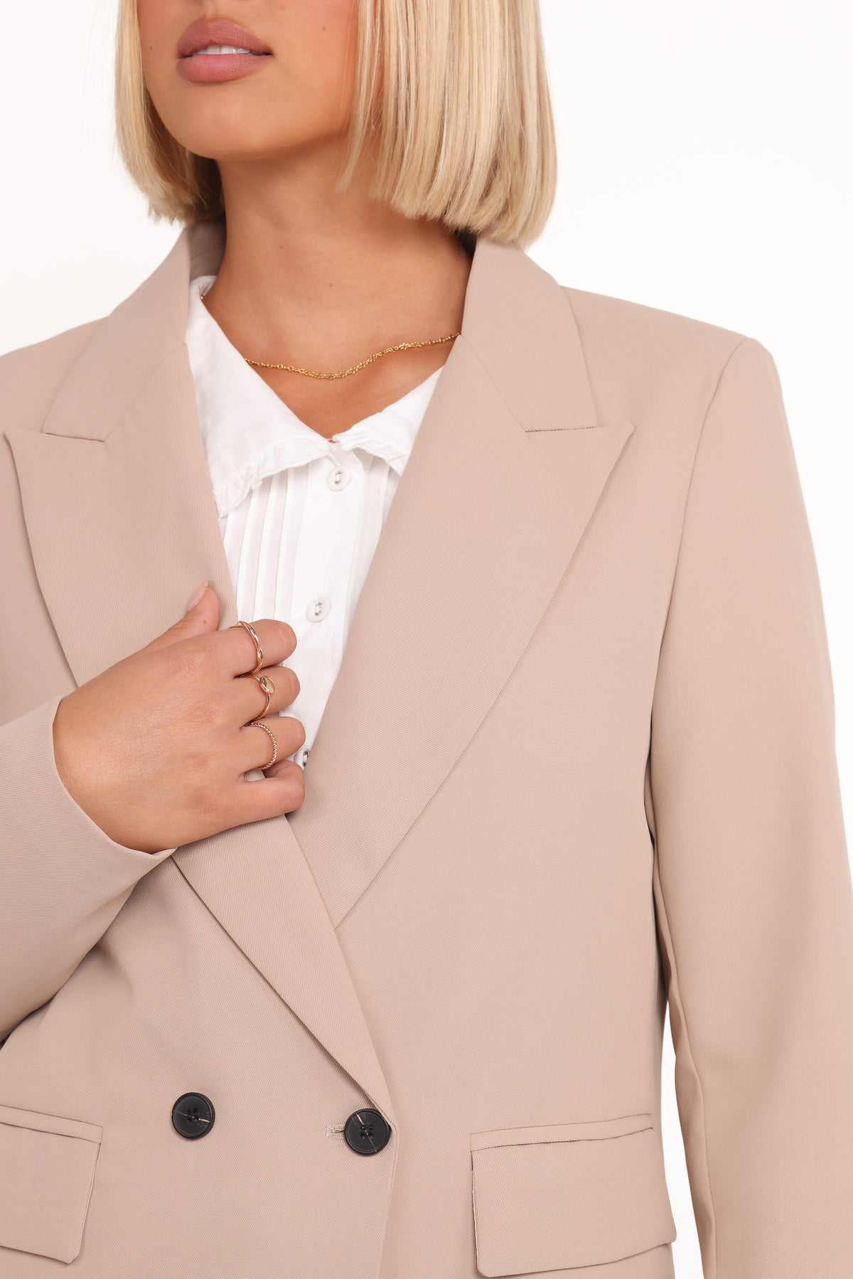 Petal and Pup USA OUTERWEAR Viper Blazer - Beige