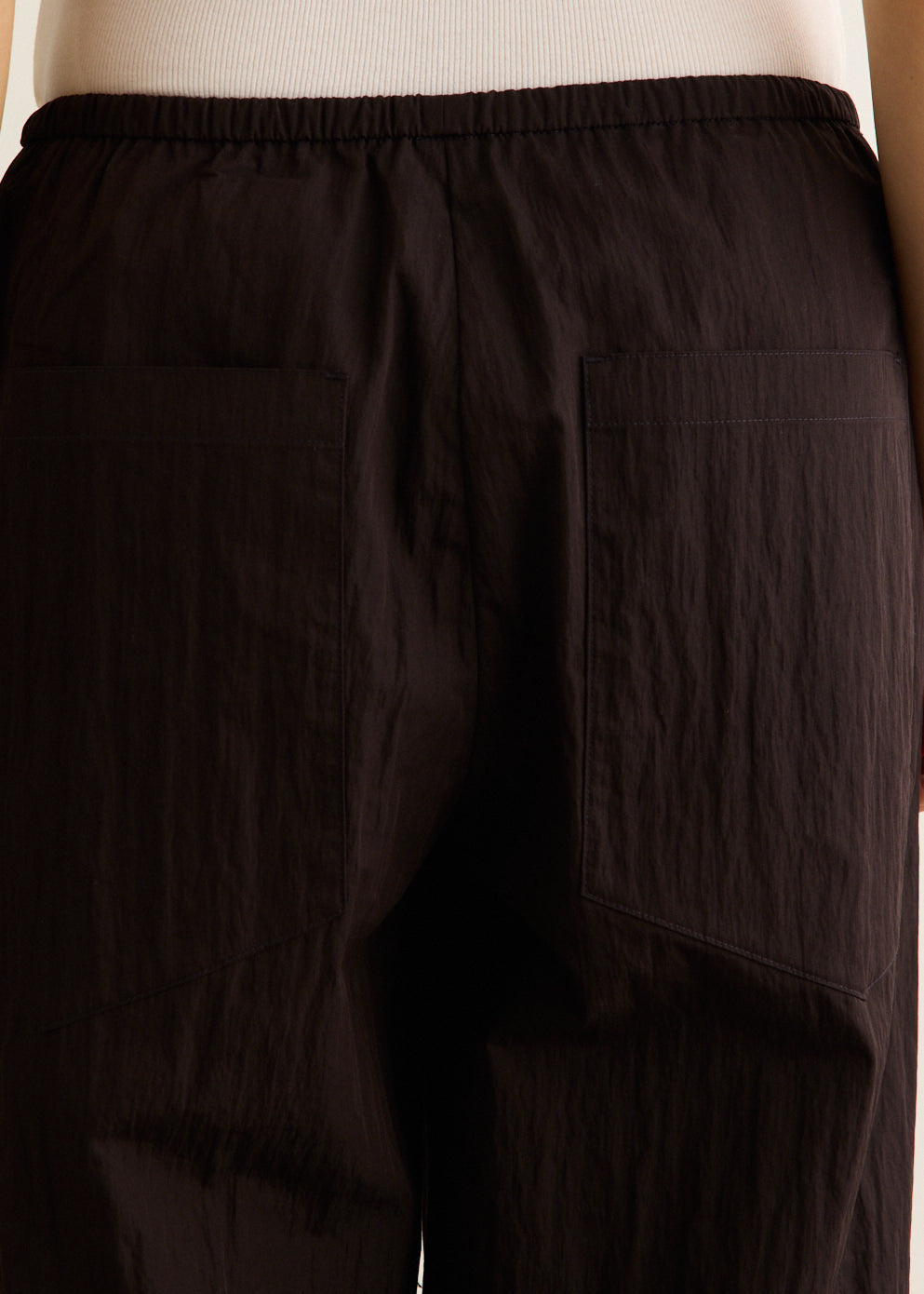 Straight-leg Pants with Elasticated Waistband and Adjustable Tie, Cotton Blend