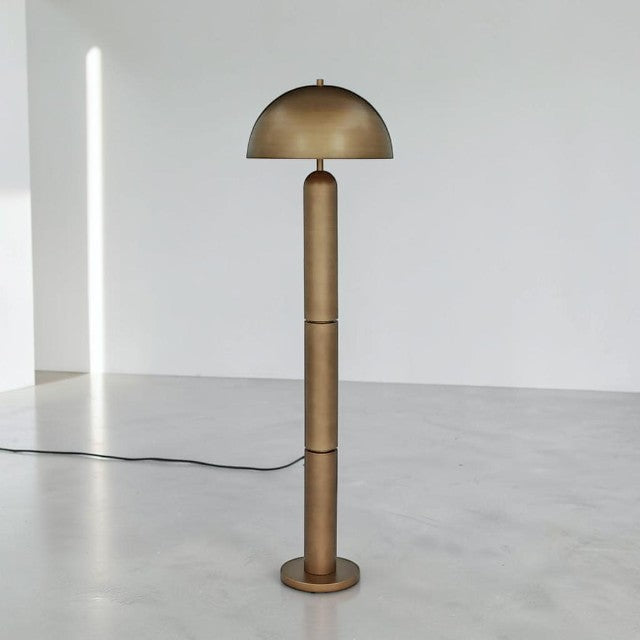 Modern Gold, Dome Floor Lamp with Metal Shade