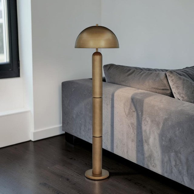 Modern Gold, Dome Floor Lamp with Metal Shade