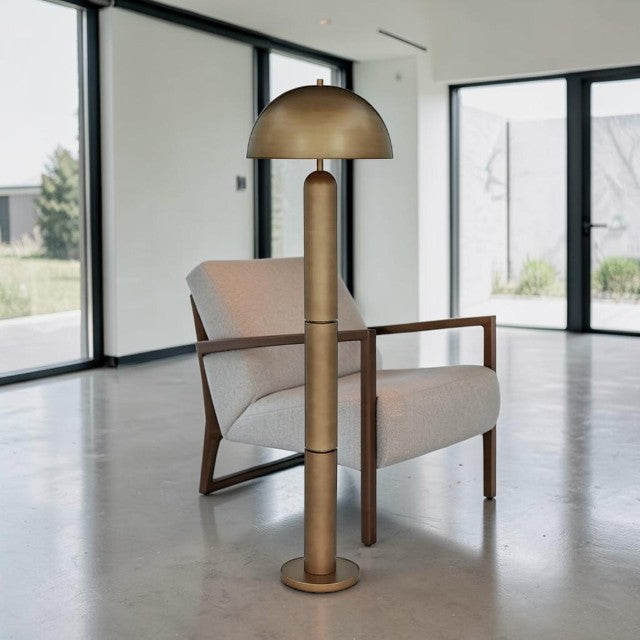 Modern Gold, Dome Floor Lamp with Metal Shade