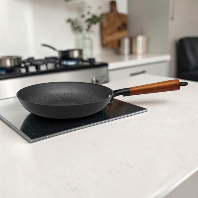 Kitchen Lightweight, Cast Iron Fry Pan with Honeycomb Nonstick Surface, 11 Inch