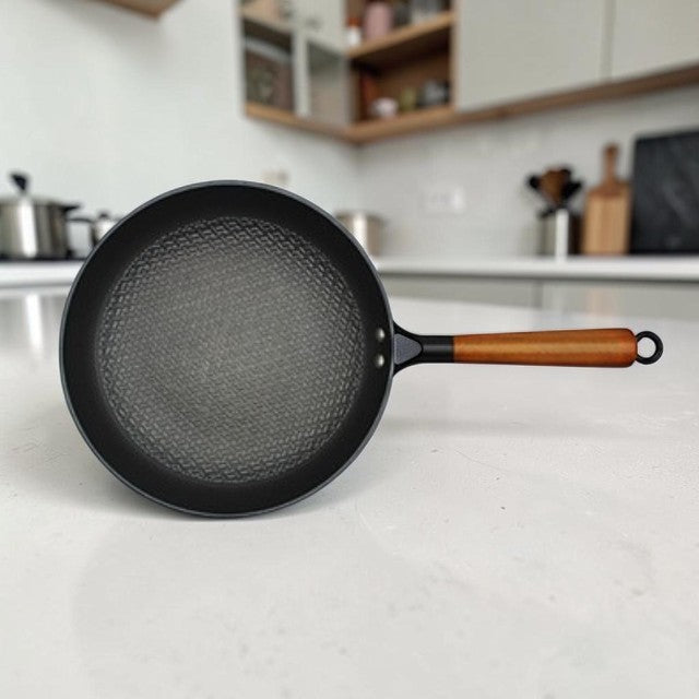 Kitchen Lightweight, Cast Iron Fry Pan with Honeycomb Nonstick Surface, 11 Inch