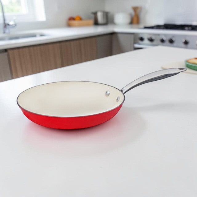 Kitchen Lightweight, Enameled Cast Iron Fry Pan, 11 Inch