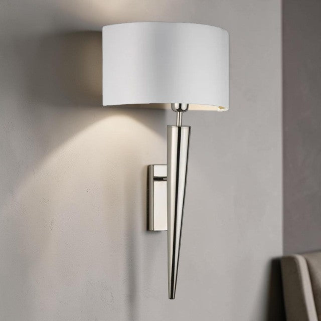 Modern Cone Shade, Wall Light with Fabric Lampshade