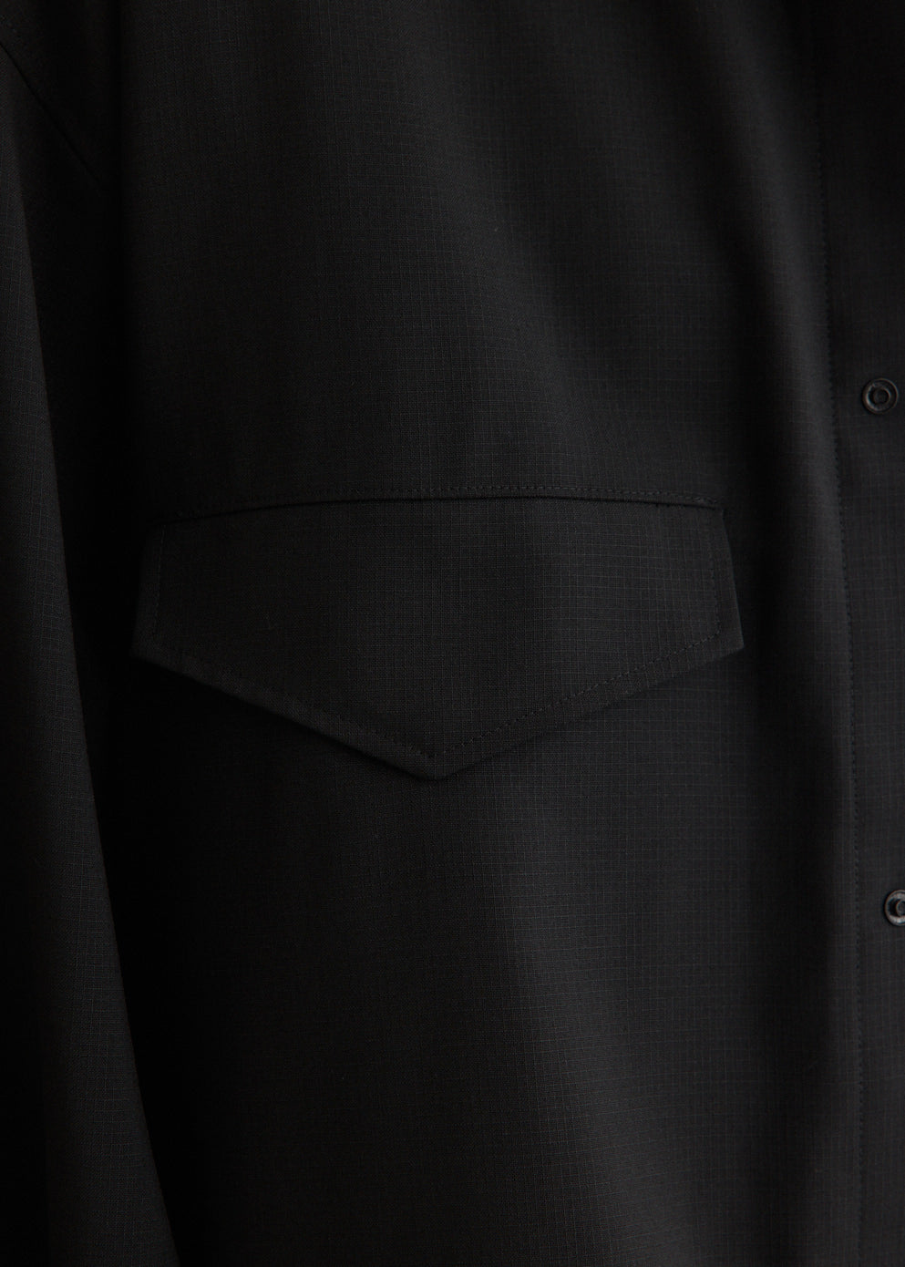 Wool Ripstop Coach Jacket with Mesh Lining and Adjustable Drawstring Hem