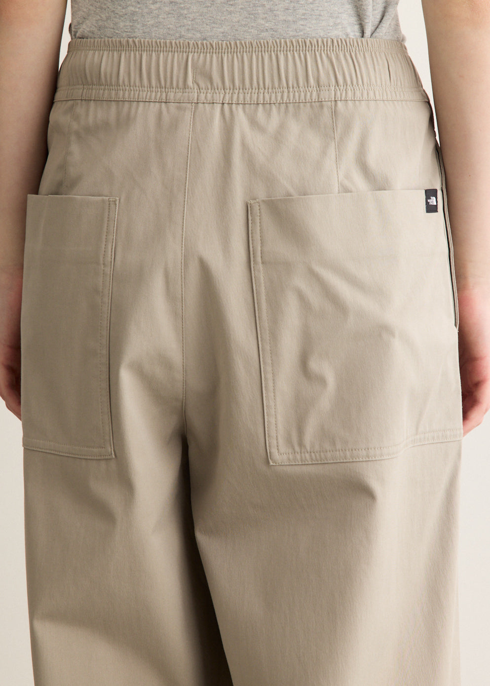 Wide Barrel Pleated Pants with Elasticated Waistband and Stud Accents